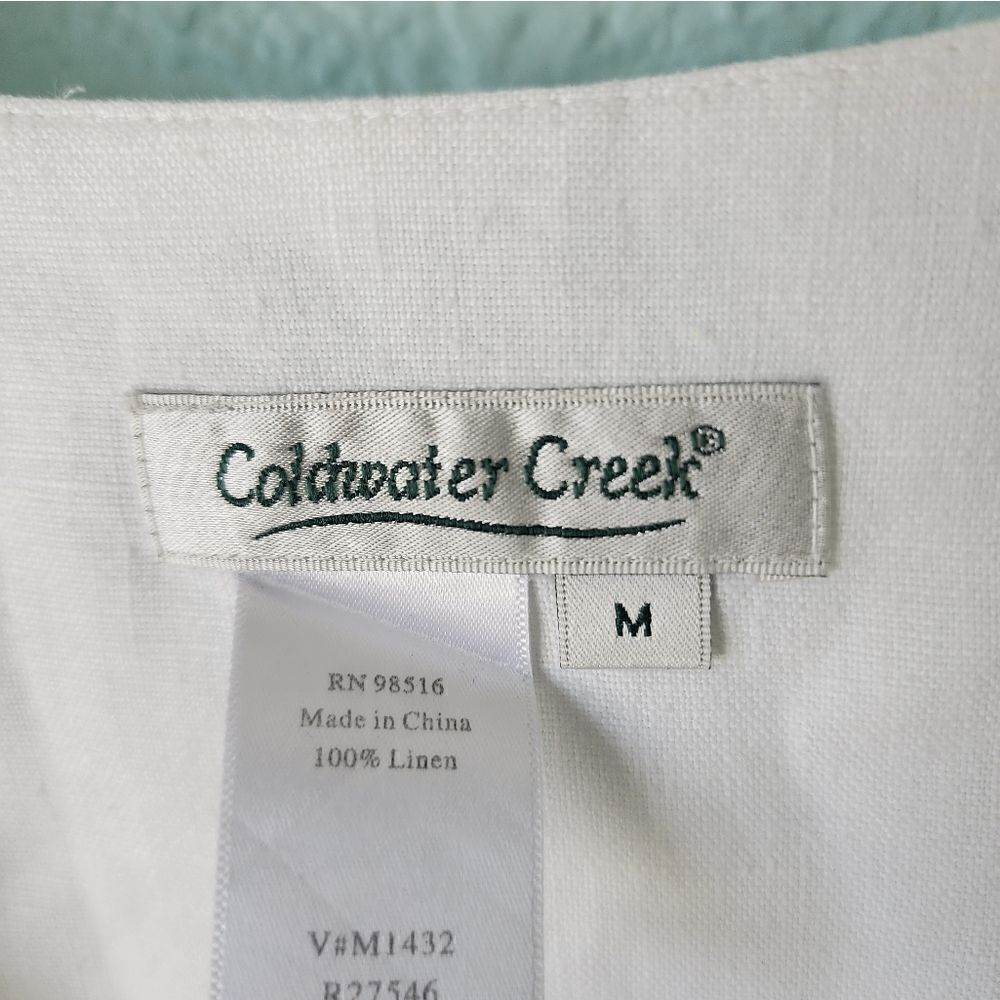 Coldwater creek linen boxi tunic blouse - Picture 5 of 15